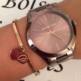 Michael Kors Runway Quartz Brown Dial Brown Steel Strap Watch For Women - MK3418 Buy Now By Michael Kors