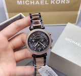 Michael Kors Parker Chronograph Grey Dial Two Tone Steel Strap Watch For Women - MK6440 Buy Now By Michael Kors