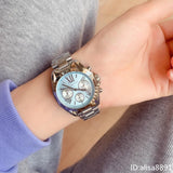 Michael Kors Bradshaw Chronograph Blue Dial Silver Steel Strap Watch For Women - MK6098 Buy Now By Michael Kors