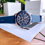 Michael Kors Cunningham Multifunction Blue Dial Blue Rubber Strap Watch For Men - MK7163 Buy Now By Michael Kors