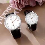 Emporio Armani Kappa Quartz White Dial Black Leather Strap Watch For Men - AR80015 Buy Now By Emporio Armani