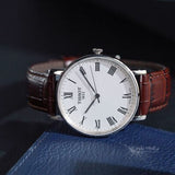 Tissot T Classic Everytime White Dial Brown Leather Strap Watch For Men - T109.410.16.033.00 Buy Now By Tissot