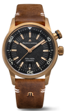Maurice Lacroix Pontos Diver Limited Edition Black Dial Brown Leather Strap Watch For Men - PT6248-BRZ01-330-3 Buy Now By Maurice Lacroix