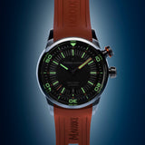 Maurice Lacroix Pontos S Diver Black Dial Orange Rubber Strap Watch For Men - PT6248-SS00L-330-J Buy Now By Maurice Lacroix