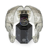 Philipp Plein Skeleton Spectre Black Dial Black Silicone Strap Watch for Men - PWRAA1023 Authentic Buy Shop Now