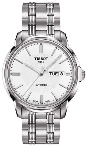 Tissot Automatics III Day Date White Dial Silver Steel Strap Watch For Men - T065.430.11.031.00 Buy Now By Tissot