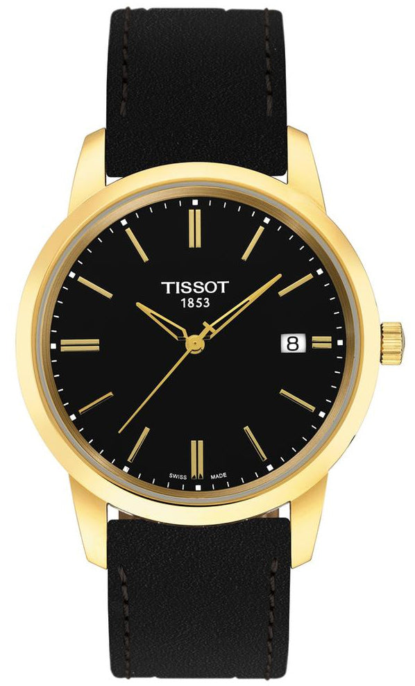 Tissot T Classic Dream Black Dial Black Leather Strap Watch for Men - T033.410.36.051.01 Buy Now By Tissot
