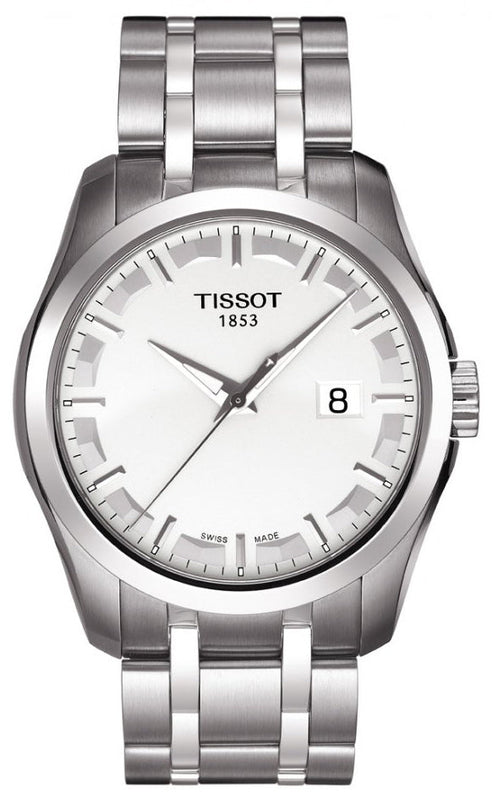 Tissot T Trend Couturier Chronograph White Dial Silver Steel Strap Watch For Men - T035.410.11.031.00 Buy Now By Tissot