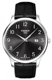 Tissot T Classic Tradition Black Dial Black Leather Strap Watch For Men - T063.610.16.052.00