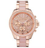 Michael Kors Wren Crystals Rose Gold Dial Rose Gold Steel Strap Watch for Women - MK6096 Buy Now By Michael Kors
