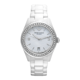 Emporio Armani Ceramica White Mother of Pearl Dial Stainless Steel Strap Watch For Women - AR1426 Buy Now By Emporio Armani