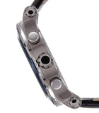 Guess Pinnacle Chronograph Quartz Blue Dial Black Leather Strap Watch For Men - W0673G4 Buy Now By Guess