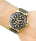 Guess Force Analog Black Dial Black Leather Strap Watch For Men - W0674G6 Buy Now By Guess