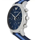 Emporio Armani Luigi Chronograph Quartz Blue Dial Blue Nylon Strap Watch For Men - AR1949 Buy Now By Emporio Armani