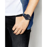 Emporio Armani Renato Blue Dial Blue Leather Strap Watch For Men - AR2479 Buy Now By Emporio Armani