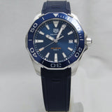 Tag Heuer Aquaracer Blue Dial Blue Rubber Strap Watch for Men - WAY111C.FT6155 Buy Now By Tag Heuer