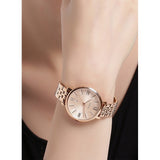Fossil Jacqueline Rose Gold Dial Rose Gold Steel Strap Watch for Women - ES3435 Buy Now By Fossil