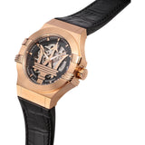 Maserati Potenza Automatic Rose Gold Dial Black Leather Strap Watch For Men - R8821108002 Buy Now By Maserati