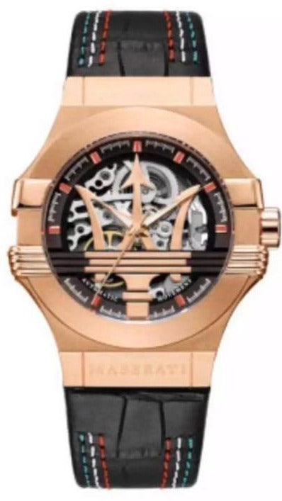 Maserati Potenza Skeleton Limited Edition Dial Black Strap Watch For Men - R8821108026 Buy Now By Maserati