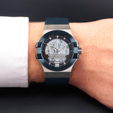Maserati Potenza Automatic Skeleton Dial Blue Rubber Strap Watch For Men - R8821108035 Buy Now By Maserati