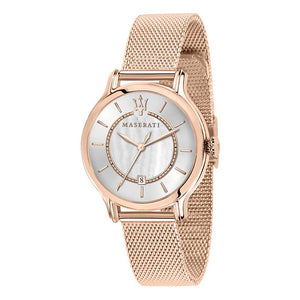 Maserati Epoca Mother of Pearl Dial Rose Gold Mesh Strap Watch For Women - R8853118506 Buy Now By Maserati