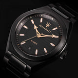 Maserati Triconic Analog Black Dial Black Steel Strap Watch For Men - R8853139004 Buy Now By Maserati