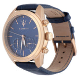 Maserati Traguardo Chronograph Blue Dial Blue Leather Strap Watch for Men - R8871612015 Buy Now By Maserati