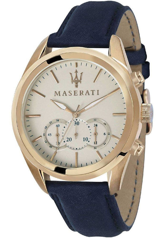 Maserati Traguardo Chronograph Grey Dial Leather Strap Men's Watch - R8871612016 Buy Now By Maserati