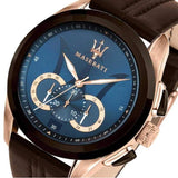 Maserati Traguardo Chronograph Blue Dial Brown Leather Strap Watch For Men - R8871612024 Buy Now By Maserati