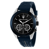 Maserati Traguardo Chronograph Blue Dial Black Silicone Strap Watch For Men - R8871612046 Buy Now By Maserati