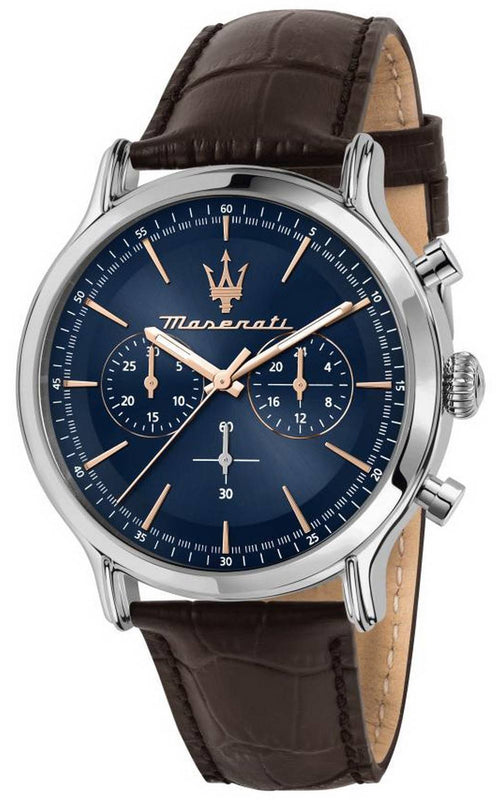 Maserati Epoca Chronograph Blue Dial Brown Leather Strap Watch For Men - R8871618014 Buy Now By Maserati