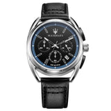 Maserati Trimarano Chronograph Black Dial Black Leather Strap Watch For Men - R8871632001 Buy Now By Maserati
