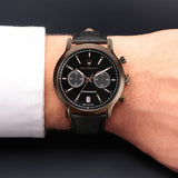 Maserati Legend Chronograph Black Dial Black Leather Strap Watch For Men - R8871638001 Buy Now By Maserati