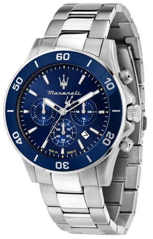 Maserati Competizione Chronograph Blue Dial Silver Steel Strap Watch For Men - R8873600002 Buy Now By Maserati