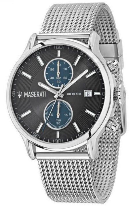 Maserati Epoca 42mm Black Dial Steel Silver Mesh Bracelet Watch For Men - R8873618003 Buy Now By Maserati