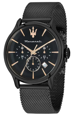 Maserati Epoca Chronograph Black Dial Black Mesh Strap Watch For Men - R8873618013 Buy Now By Maserati