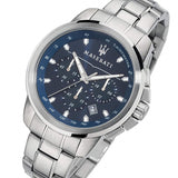 Maserati Successo Chronograph Blue Dial Silver Steel Strap Watch For Men - R8873621002 Buy Now By Maserati