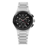 Maserati Triconic Chronograph Black Dial Silver Steel Strap Watch For Men - R8873639002 Buy Now By Maserati