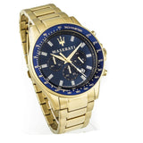 Maserati SFIDA Analog Blue Dial Gold Stainless Steel Watch For Men - R8873640008 Buy Now By Maserati