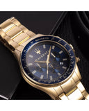 Maserati SFIDA Analog Blue Dial Gold Stainless Steel Watch For Men - R8873640008 Buy Now By Maserati