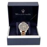 Maserati SFIDA Black Dial Two Tone Steel Strap Watch For Men - R8873640014 Buy Now By Maserati