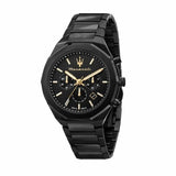 Maserati Stile Chronograph Black Dial Black Steel Strap Watch For Men - R8873642005 Buy Now By Maserati