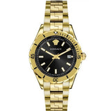 Versace Hellenyium Quartz Black Dial Gold Steel Strap Watch For Men - VE3A00820 Buy Now By Versace