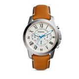 Fossil Grant Chronograph White Dial Brown Leather Strap Watch for Men - FS5060 Buy Now By Fossil