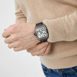 Guess Phoenix Multifunction Silver Dial Black Silicone Strap Watch For Men - GW0048G1 Buy Now By Guess