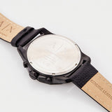 Armani Exchange Banks Chronograph Black Dial Black Leather Strap Watch For Men - AX1724 Buy Now By Armani Exchange