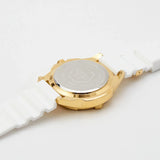 Philipp Plein The Skull Gold Dial White Silicone Strap Watch for Men - PWAAA1221 Authentic Buy Shop Now