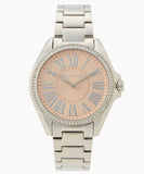 Michael Kors Kacie Three Hand Pink Dial Silver Steel Strap Watch for Women - MK6929 Buy Now By Michael Kors