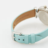 Emporio Armani Gianni T Bar Analog Crystals Silver Dial Blue Leather Strap Watch For Women - AR11443 Buy Now By Emporio Armani