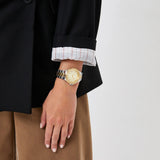 Michael Kors Lennox Three-Hand Gold Dial Two Tone Steel Strap Watch For Women - MK6988 Buy Now By Michael Kors